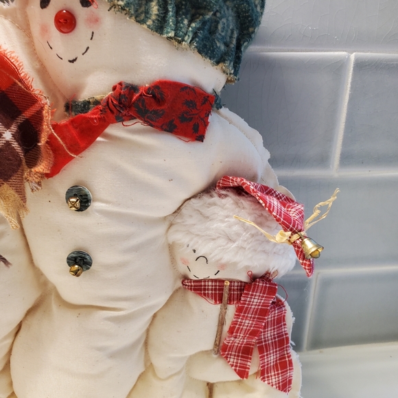 Snowman Christmas Decoration, handmade, signed on back, 1999 - Picture 5 of 9
